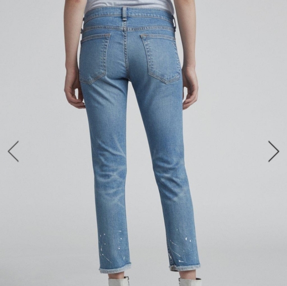 rag & bone Dre Capri Painted Mid Waist Jeans Size 29 Blue - Picture 3 of 11